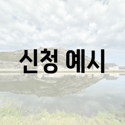 신청 예시