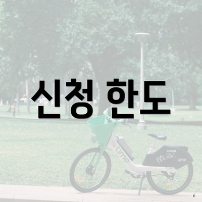 신청 한도