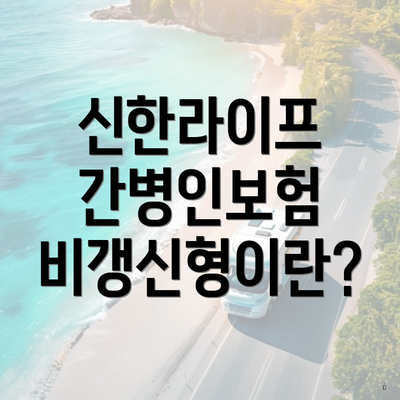신한라이프 간병인보험 비갱신형이란?