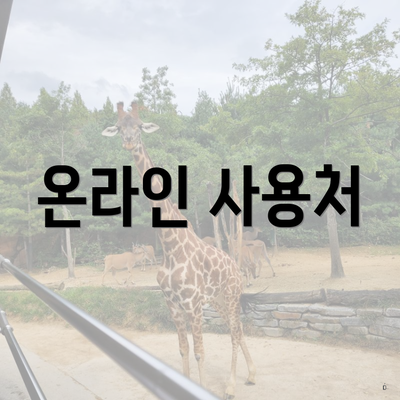 온라인 사용처