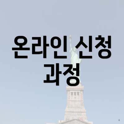 온라인 신청 과정