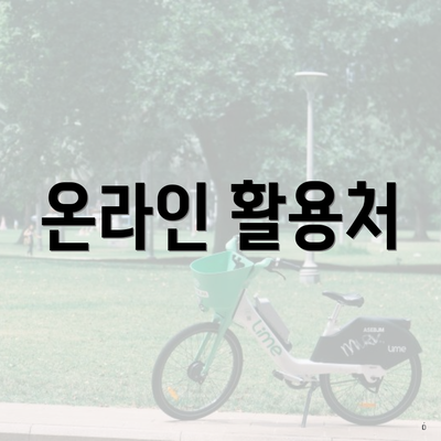 온라인 활용처