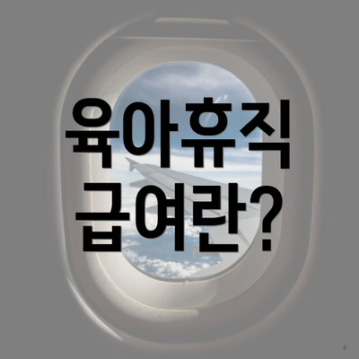 육아휴직 급여란?
