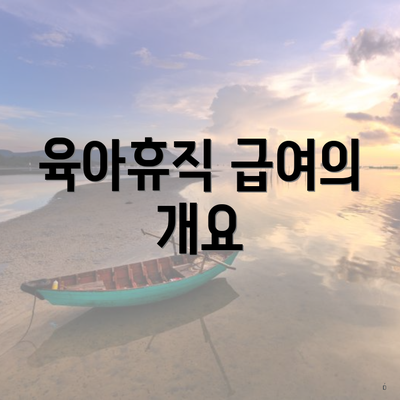 육아휴직 급여의 개요