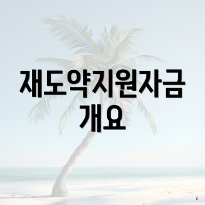 재도약지원자금 개요