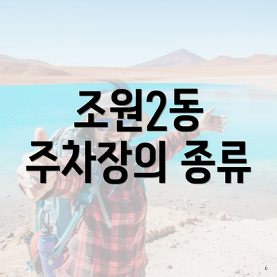 조원2동 주차장의 종류