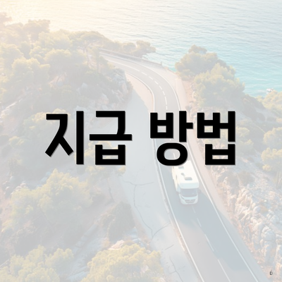 지급 방법
