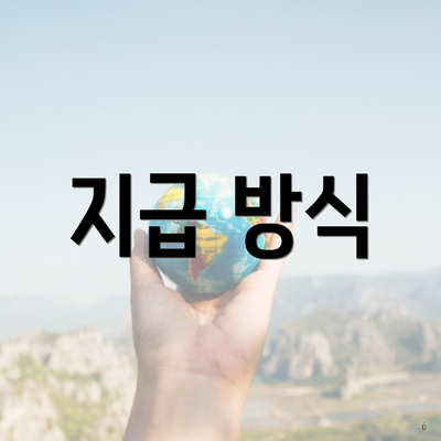 지급 방식