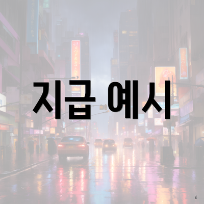 지급 예시