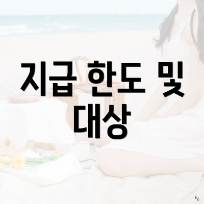지급 한도 및 대상