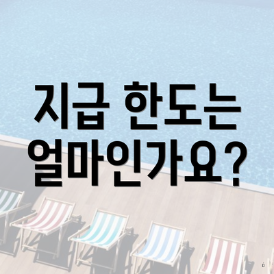 지급 한도는 얼마인가요?