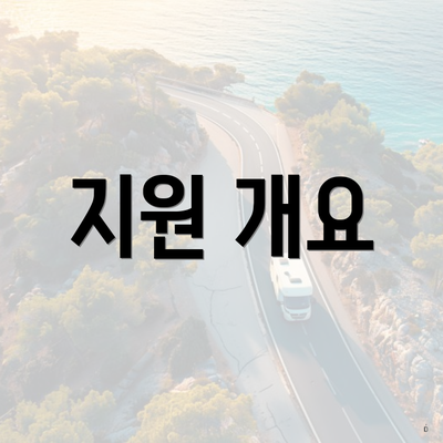 지원 개요