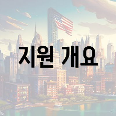 지원 개요