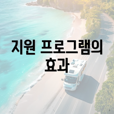 지원 프로그램의 효과