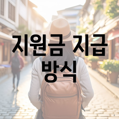 지원금 지급 방식