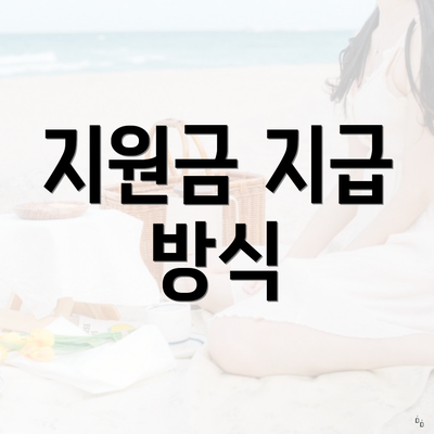 지원금 지급 방식