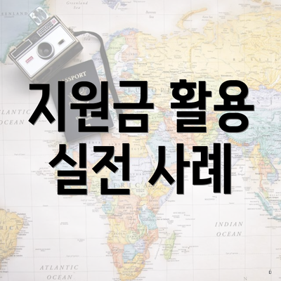 지원금 활용 실전 사례
