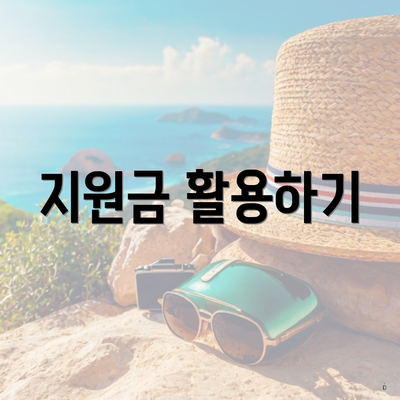지원금 활용하기