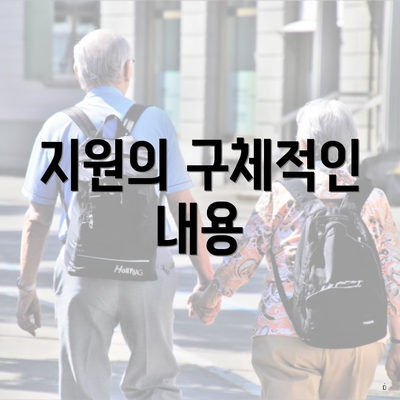 지원의 구체적인 내용