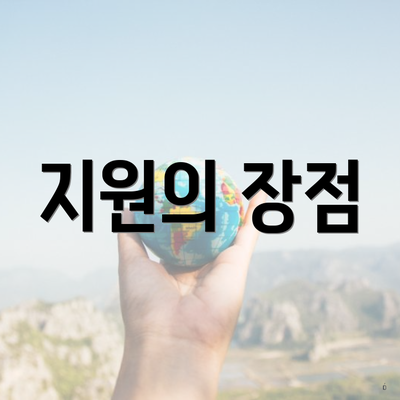 지원의 장점