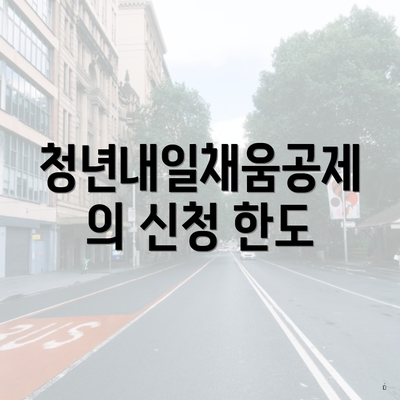 청년내일채움공제의 신청 한도