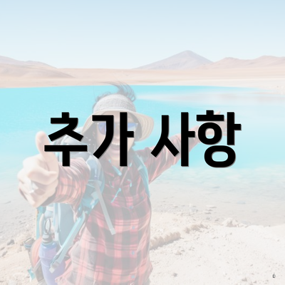 추가 사항