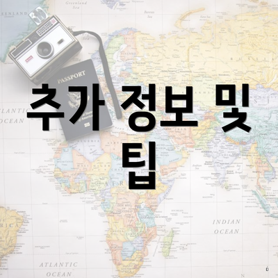 추가 정보 및 팁
