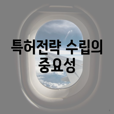 특허전략 수립의 중요성