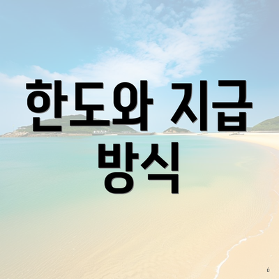 한도와 지급 방식