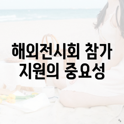 해외전시회 참가 지원의 중요성