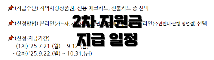 2차 지원금 지급 일정