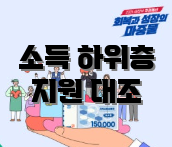 소득 하위층 지원 대조