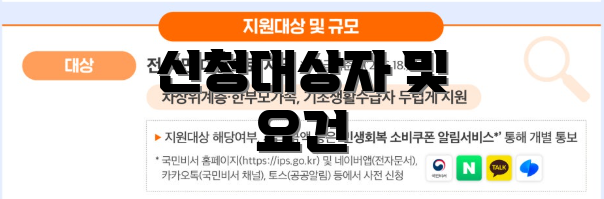 신청대상자 및 요건