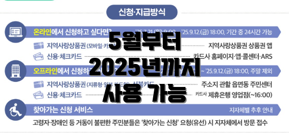 5월부터 2025년까지 사용 가능