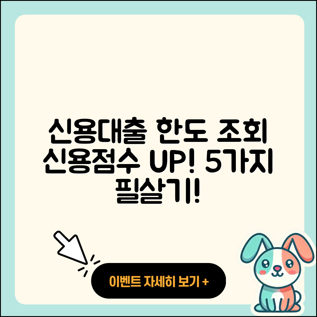 신용대출 한도조회와 신용점수 5가지 팁