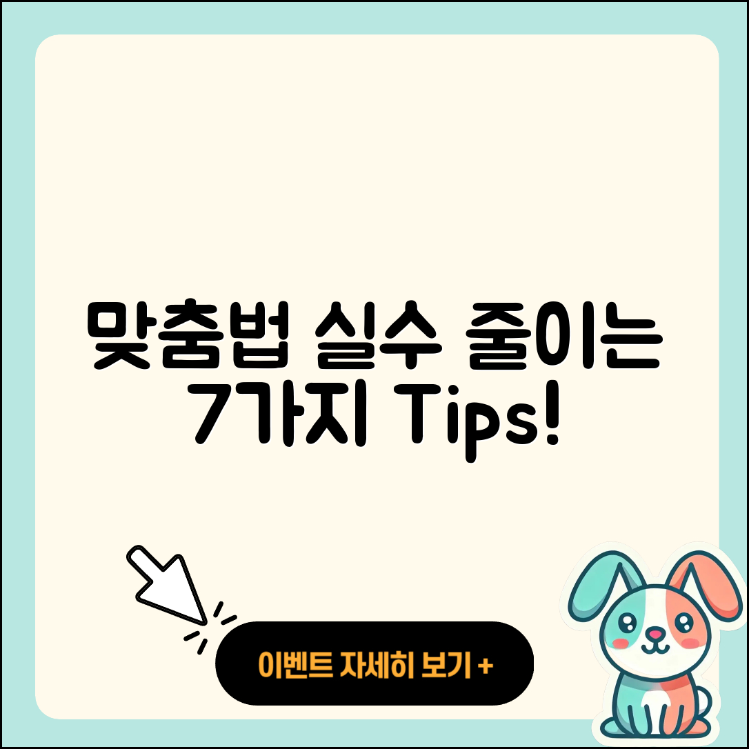 맞춤법 실수 줄이는 7가지 방법