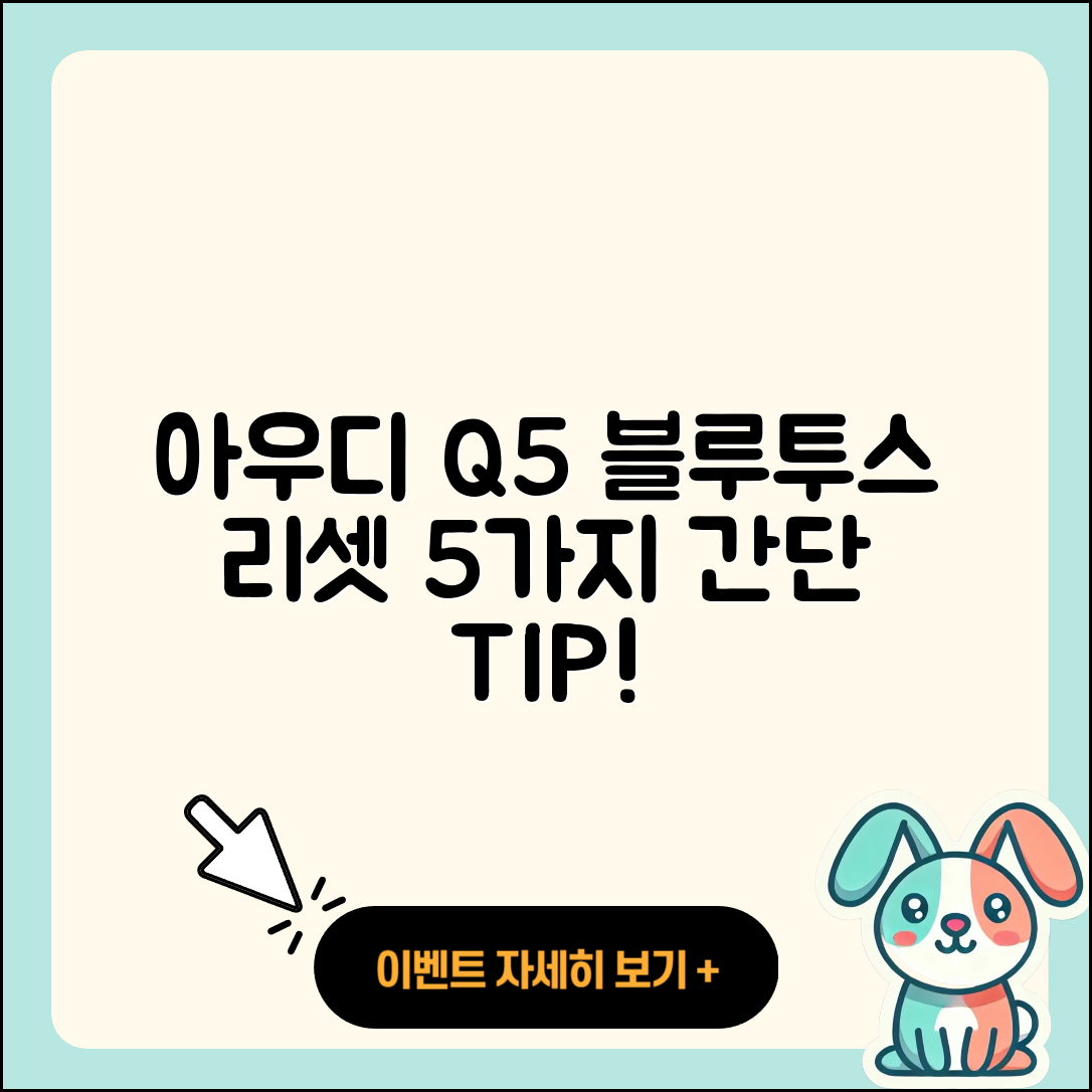 아우디 Q5 블루투스 리셋 5가지 간단한 방법