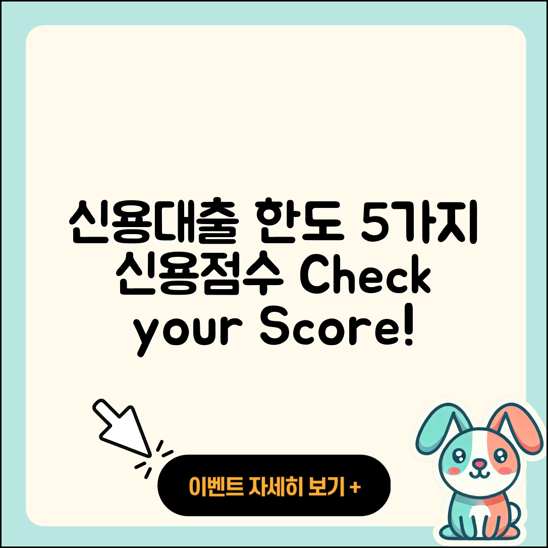 신용대출 한도조회로 알아보는 5가지 신용점수