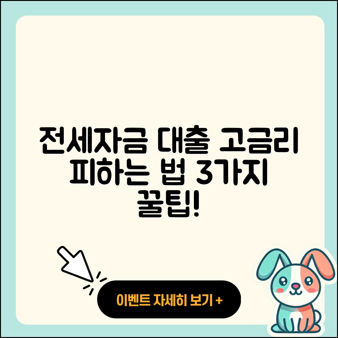 전세자금대출 고금리 피하는 3가지 방법